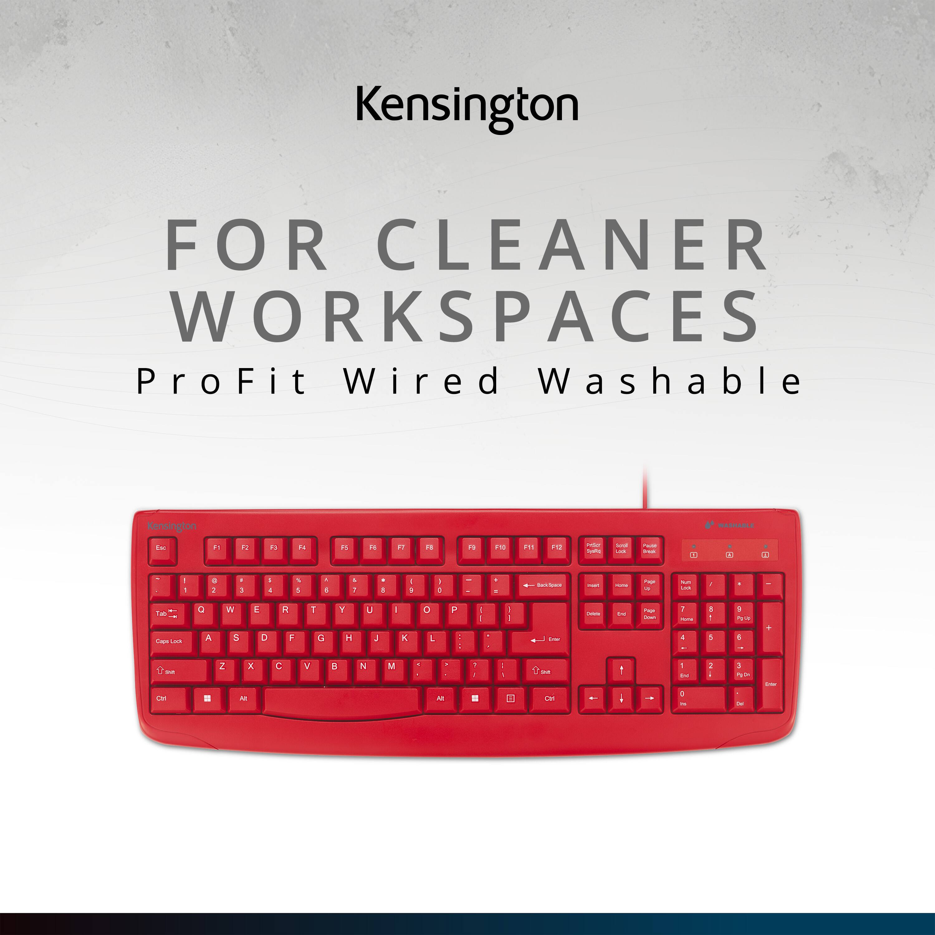 Kensington  
FOR CLEANER WORKSPACES  
ProFit Wired Washable
