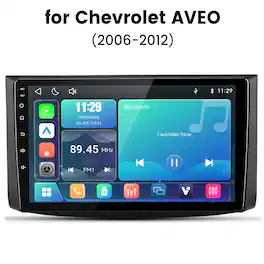 Junsun - Linux System carplay Android auto Mirror Link For Chevrolet AVEO 2006-2012 Car Stereo Radio GPS Navi WIFI BT RDS FM - Black