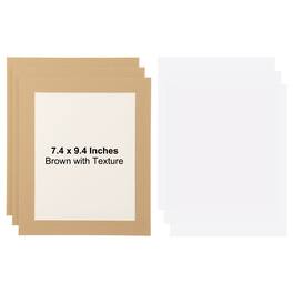 Unique Bargains - 3pcs Cardboard Picture Frame, 9.8x11.8 Inch Photo Wall Display Paper Frame with Clear Film for Artwork - Brown Linen