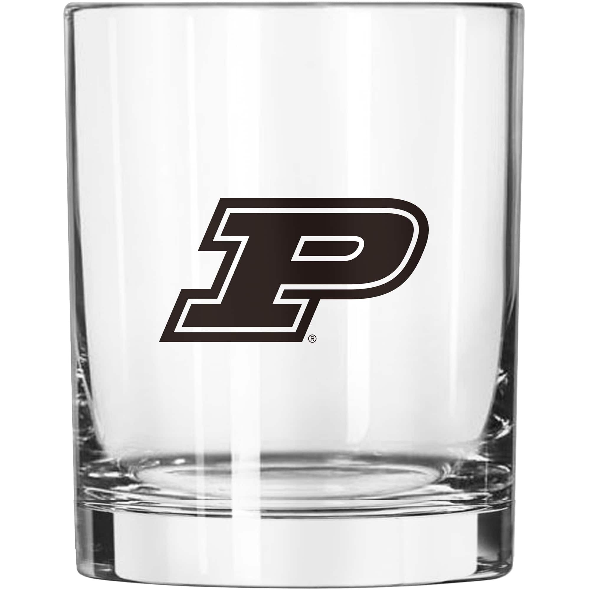 Front. Logo Brands - Purdue Boilermakers 14oz. Game Day Rocks Glass - Multicolor.