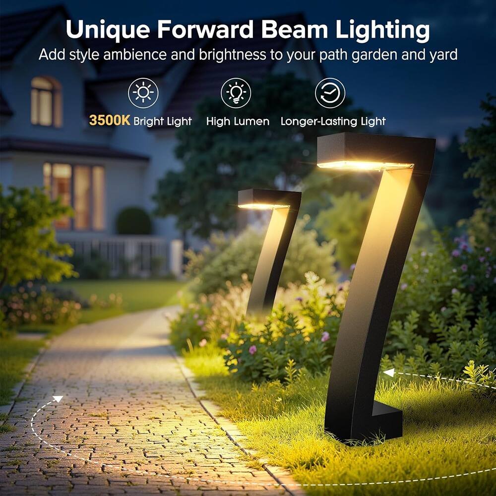 Unique Forward Beam Lighting  
Add style, ambience, and brightness to your path, garden, and yard  

3500K Bright Light  
High Lumen  
Longer-Lasting Light