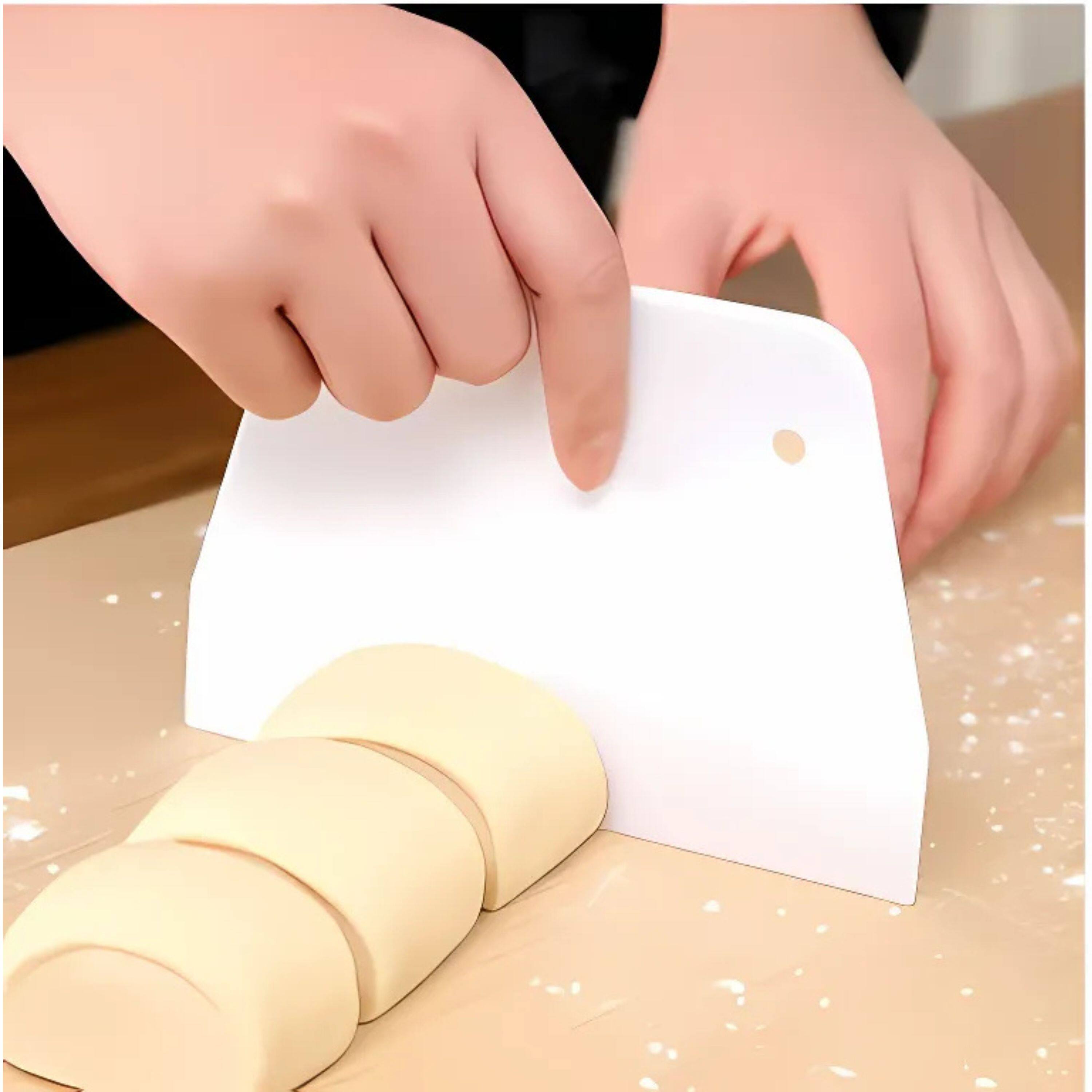 Left. Kitcheniva - Plastic Dough Scrapper and Chopper 3 Pcs.