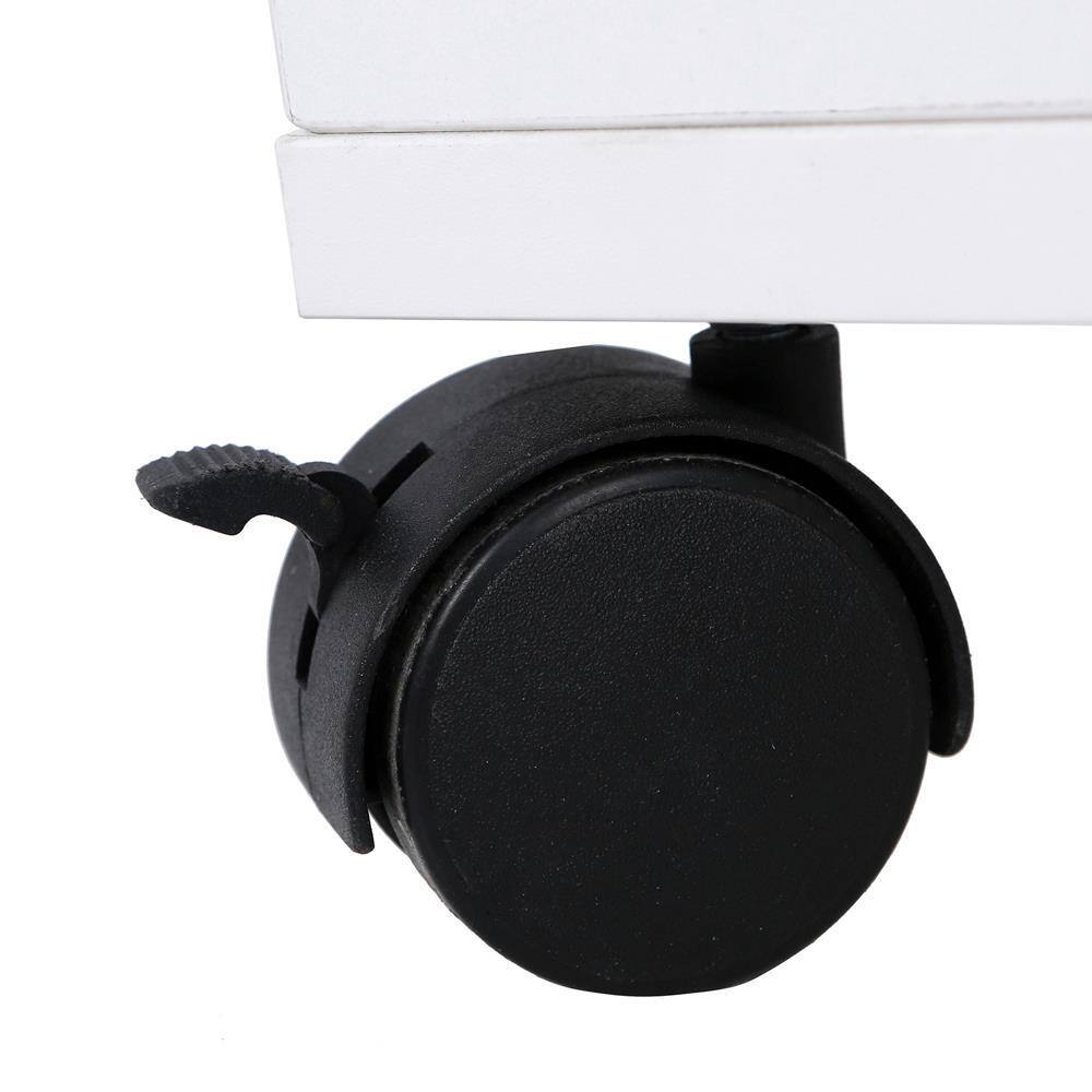 Alt View 8. Winado - Salon Trolley Cart Rolling Hair Cart Mobile Barber Station with Wheels & 4 Drawers & Hair Dryer Holder for Barbershop - White.