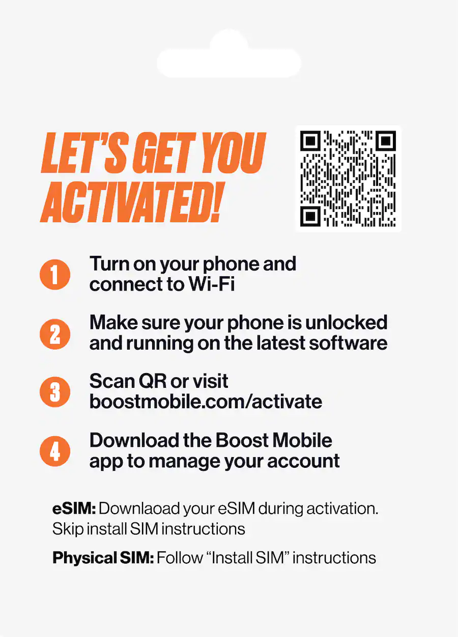 Boost Mobile Starter SIM Card Kit Orange BDDPTMOTSIMENR0 - Best Buy