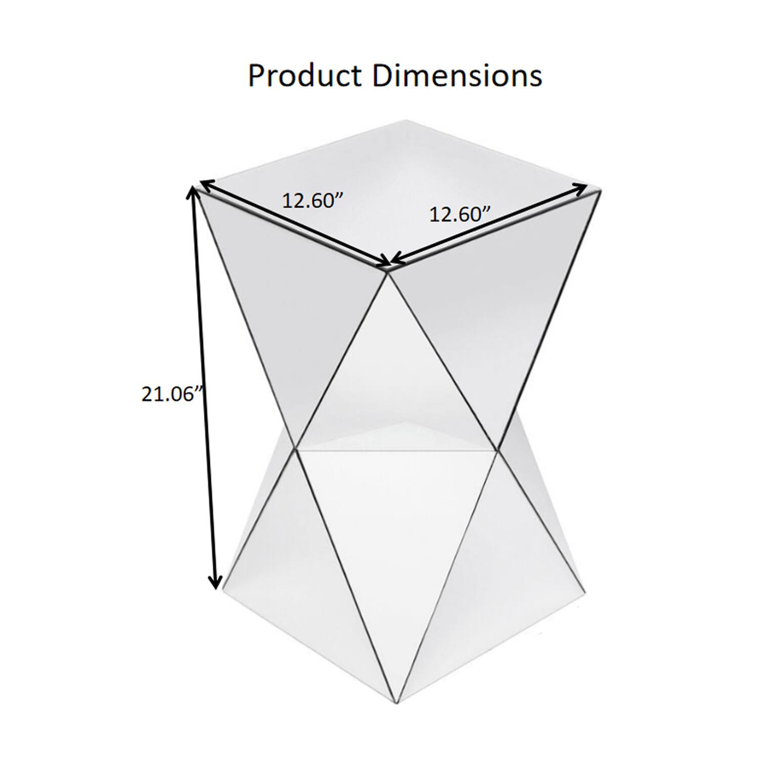 Product Dimensions
12.60"
12.60"
21.06"