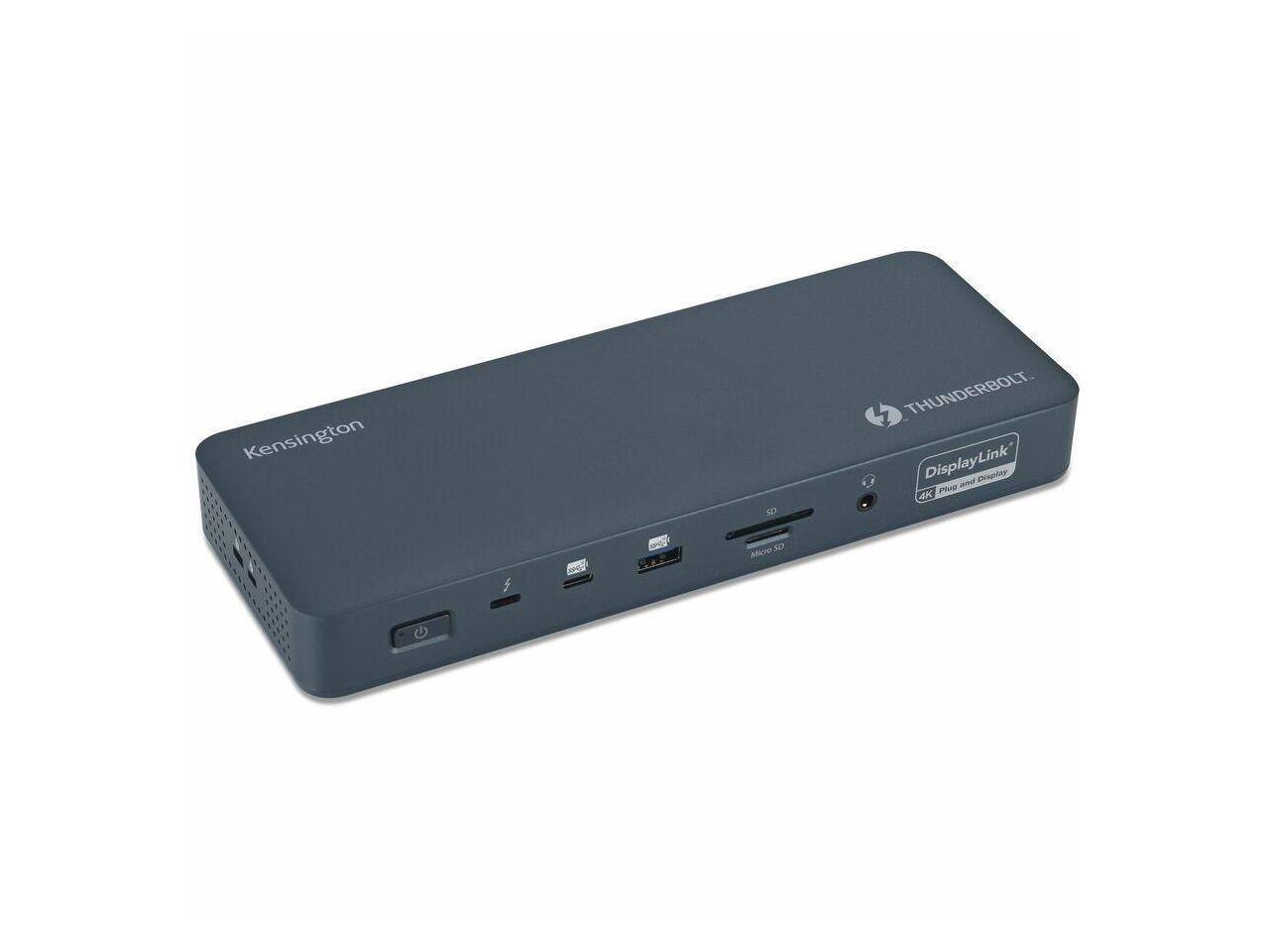 Kensington 6-in-1 Thunderbolt DisplayLink Adapter

- Thunderbolt
- DisplayLink
- 4K Plug and Display
- SD
- Micro SD