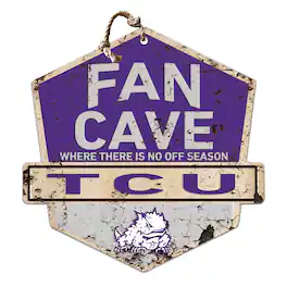 Jardine - TCU Horned Frogs 20'' x 20'' Fan Cave Badge Sign - Purple