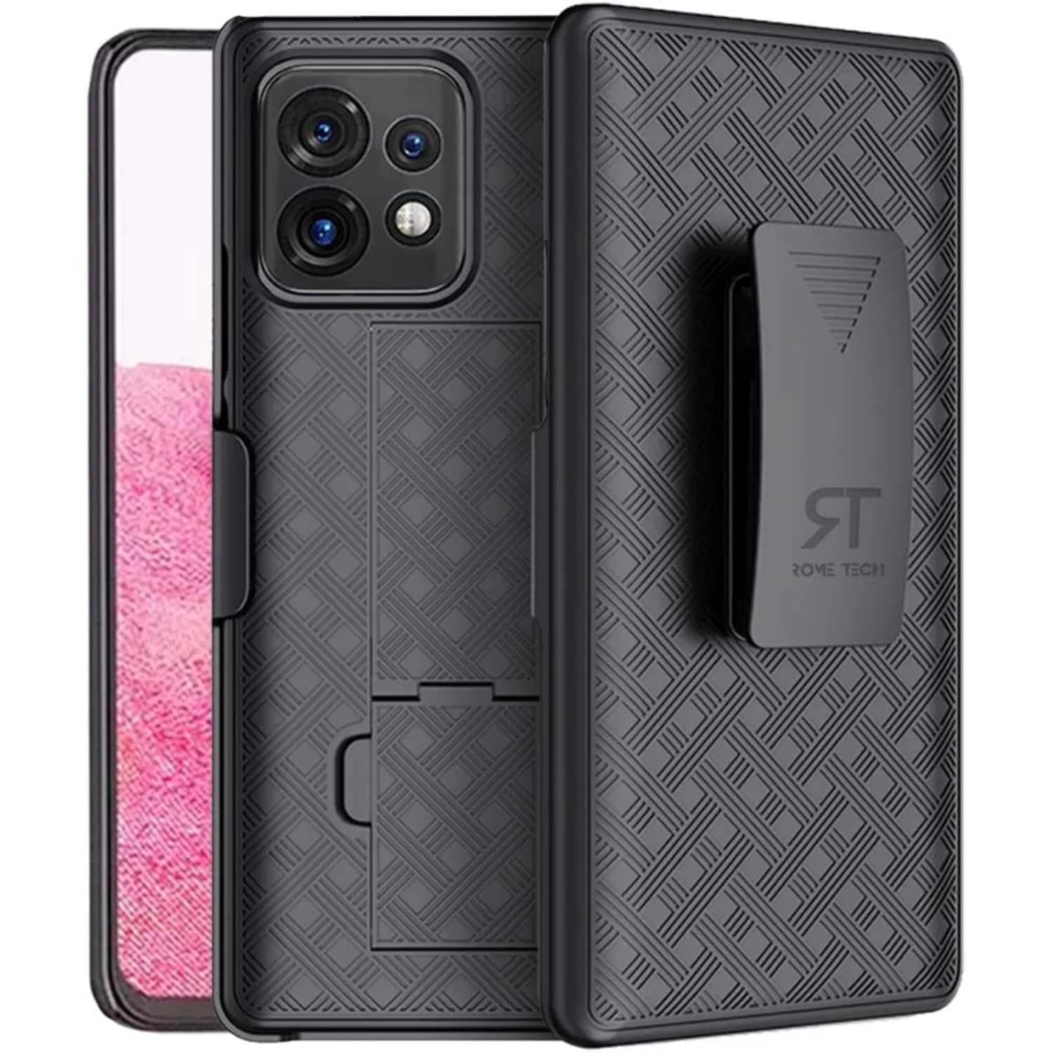 RomeTech - Shell Holster Combo Case for Motorola Edge+ (2023) - Black