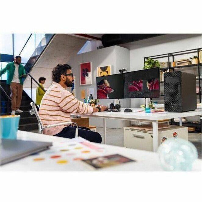 Alt View 3. HP - HP Z2 G1i Workstation - Intel Core Ultra 7 265 - 32 GB - 1 TB SSD - Tower - Black - Intel W880 Chip - Windows 11 Pro - Black.