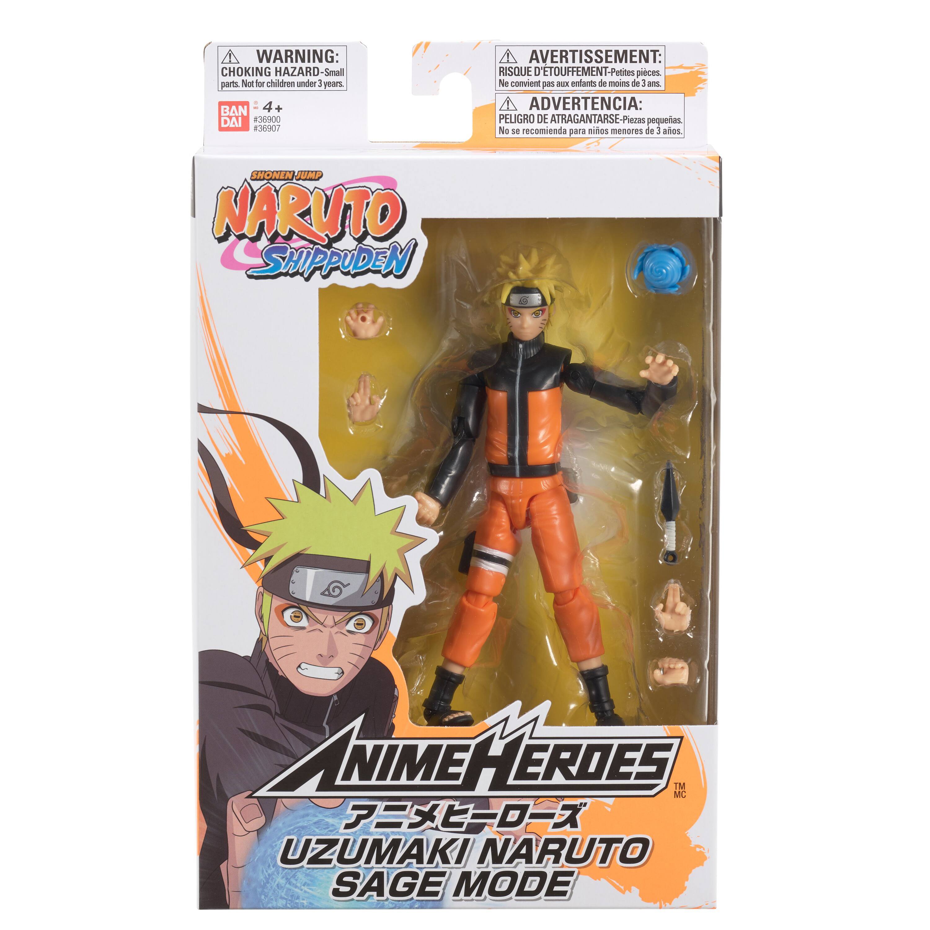 Alt View 15. Bandai - Anime Heroes Naruto 6.5" Action Figure - Uzumaki Naruto Sage Mode.