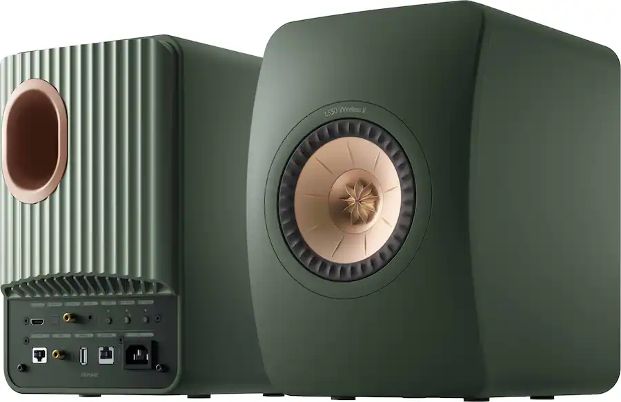 KEF LS50 WIRELESS II Bookshelf Speakers Pair Moss Green LS50AGREEN