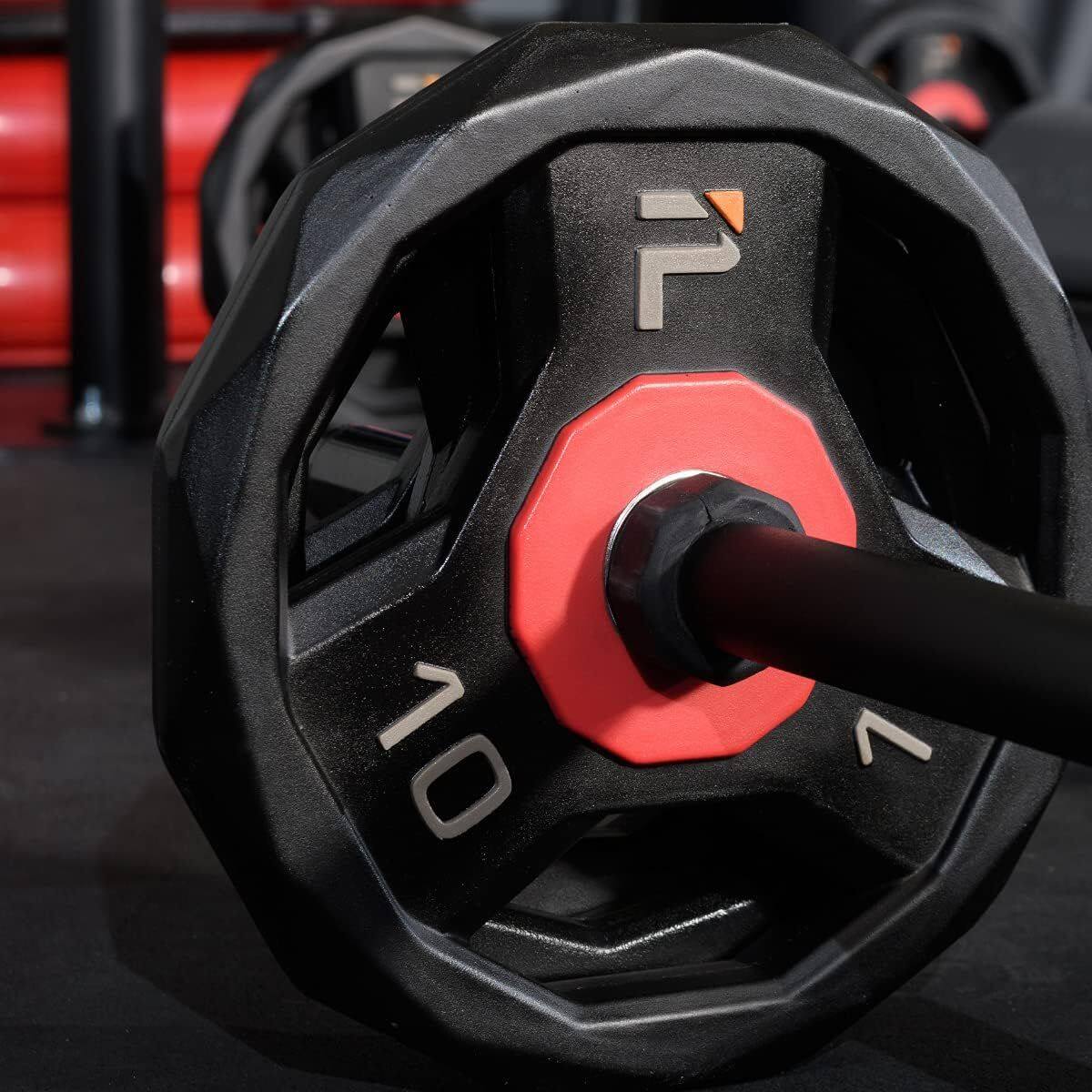 Alt View 3. Power Systems - ProElite Cardio Barbell - Pair of 10lb Barbell Plates for Home Gym Training - Black.