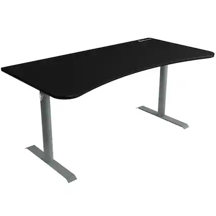 Front. Arozzi - Arena Ultrawide Curved Gaming Desk - Frozen Grey.
