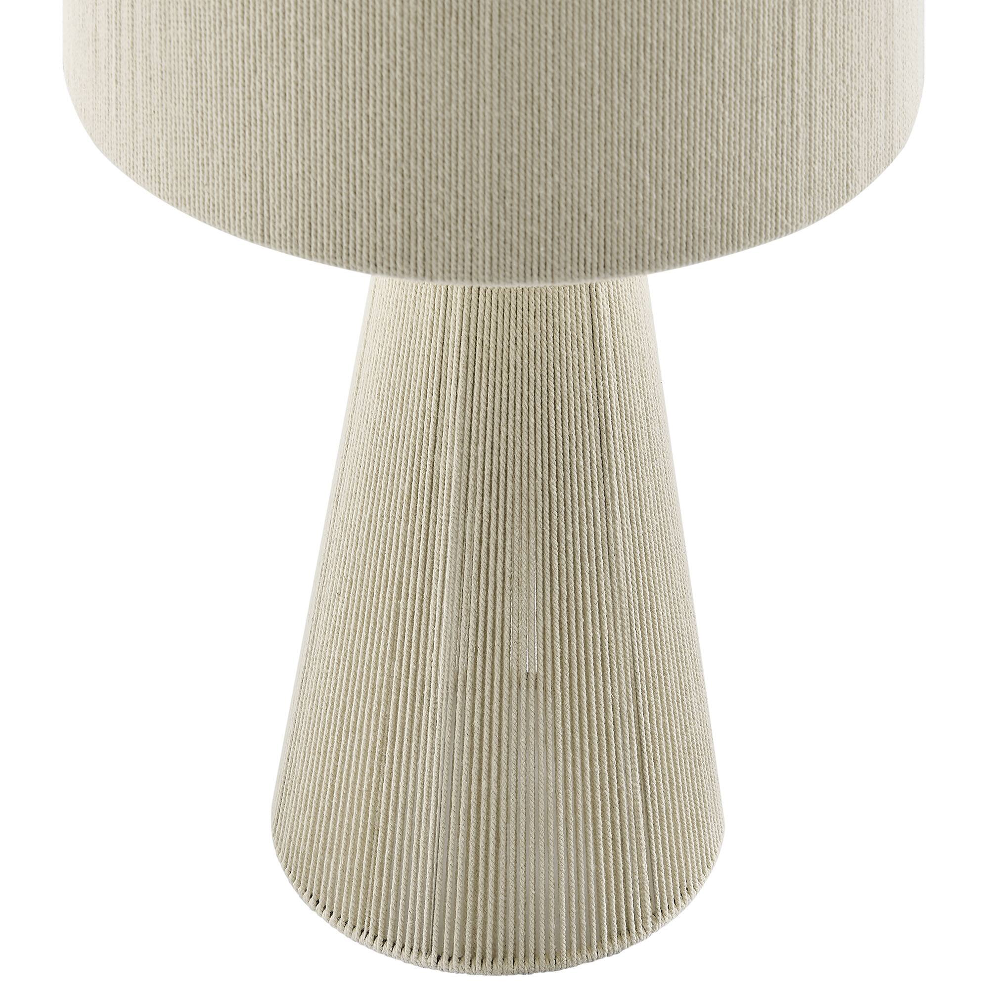 Alt View 4. Modway - Gia Handwoven Cotton Thread Striped or Plain Table Lamp by Modway - Natural.