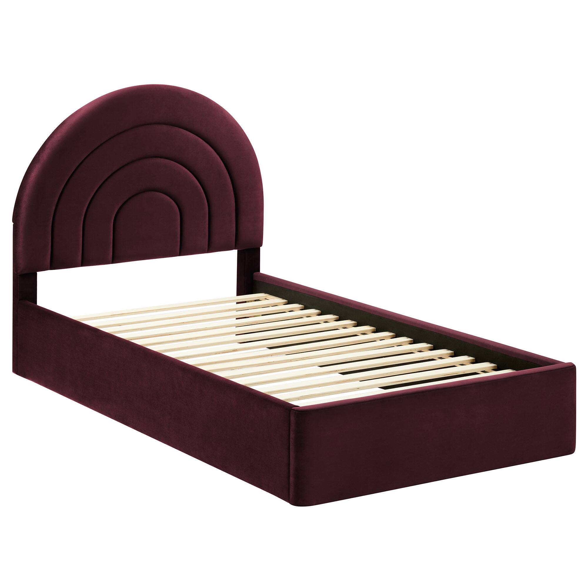 Alt View 1. Modway - Rael Performance Velvet King Platform Bed - Purple.