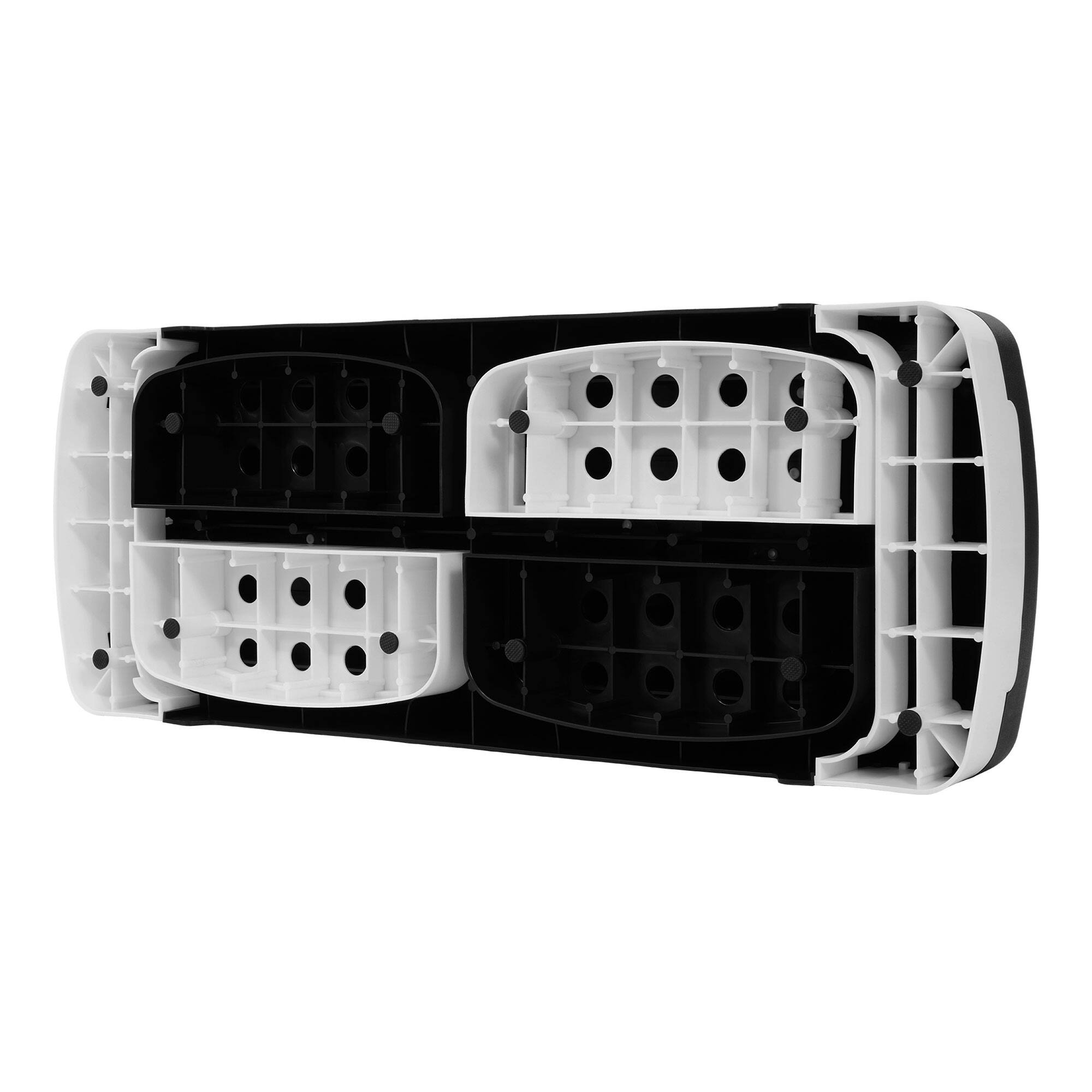 Alt View 4. BalanceFrom Fitness - BalanceFrom Fitness Adjustable Workout Aerobic Step Platform Trainer w/Raisers - White.