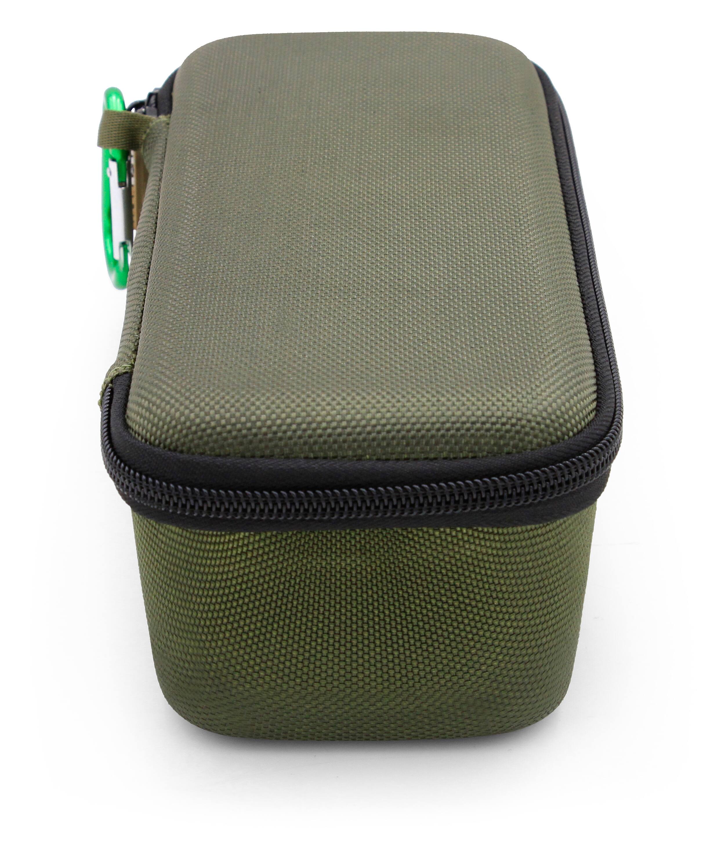 Alt View 4. CASEMATIX - Travel Carry Case Fits JBL Flip 6 Portable Bluetooth Speaker with Clip-On Carabiner, EVA Hard Shell Protection - Green.