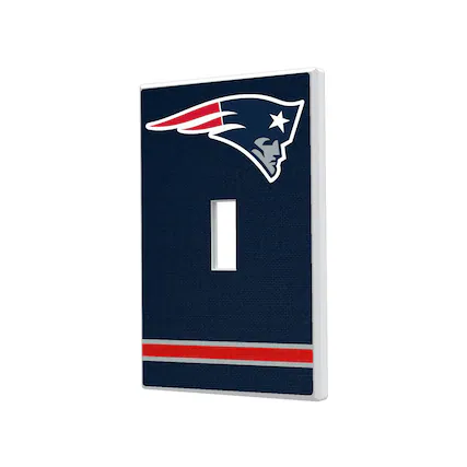 Front. Keyscaper - Stripe Single Toggle Light Switch Plate - Multicolor.