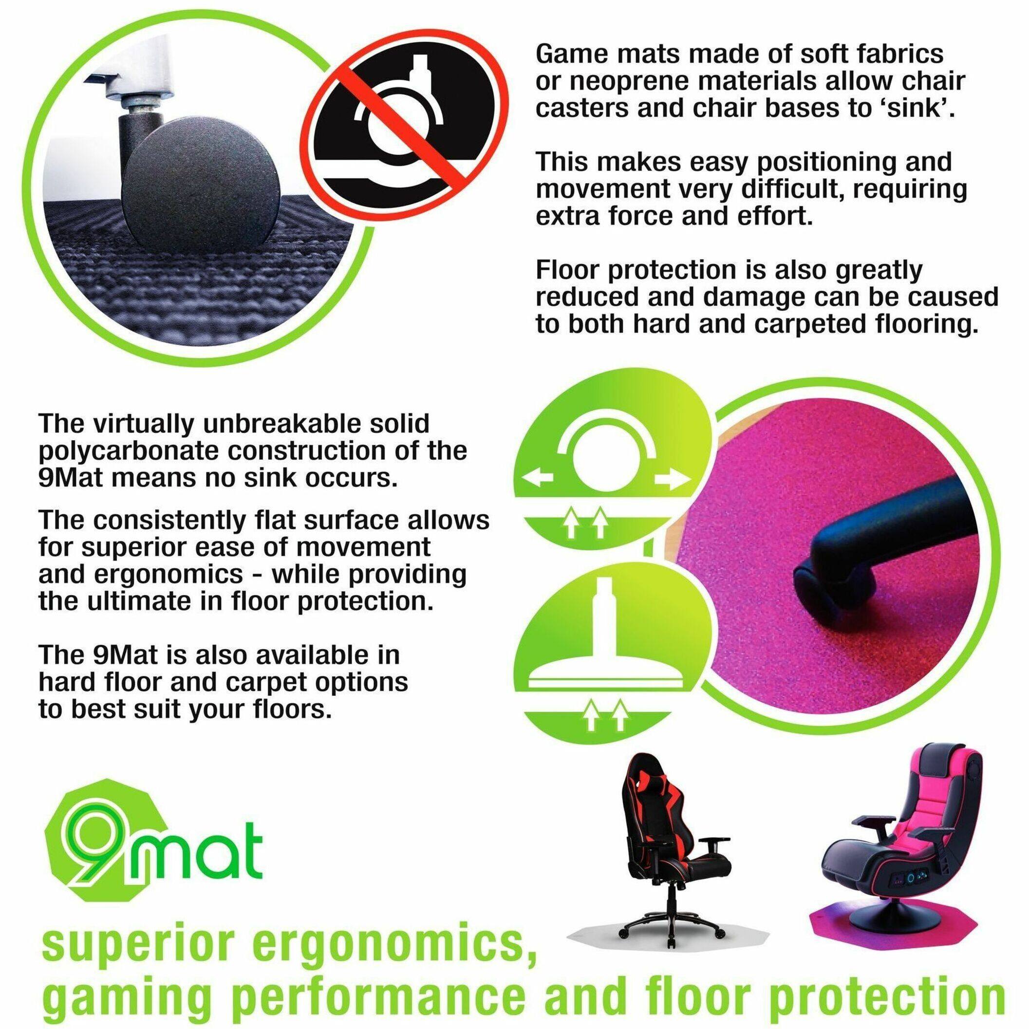 Best Buy Floortex 9Mat Polycarbonate 9Sided Gaming Chair Mat for