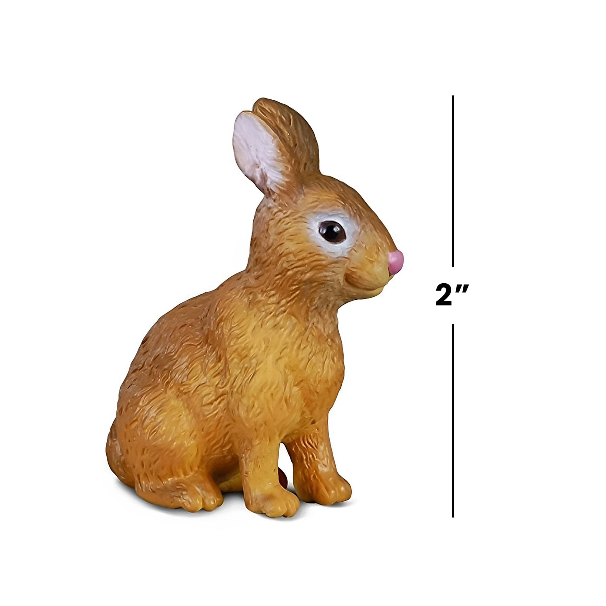 Alt View 2. Breyer - CollectA Wildlife Collection Miniature Figure | Rabbit - Brown.