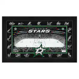 Highland Mint - Dallas Stars Limited Edition 2025 Facsimile Signature Rink Framed Photograph - Multicolor