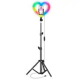 Supersonic - Pro Live Stream Double 10 Inch Heart Ring Light with RGB