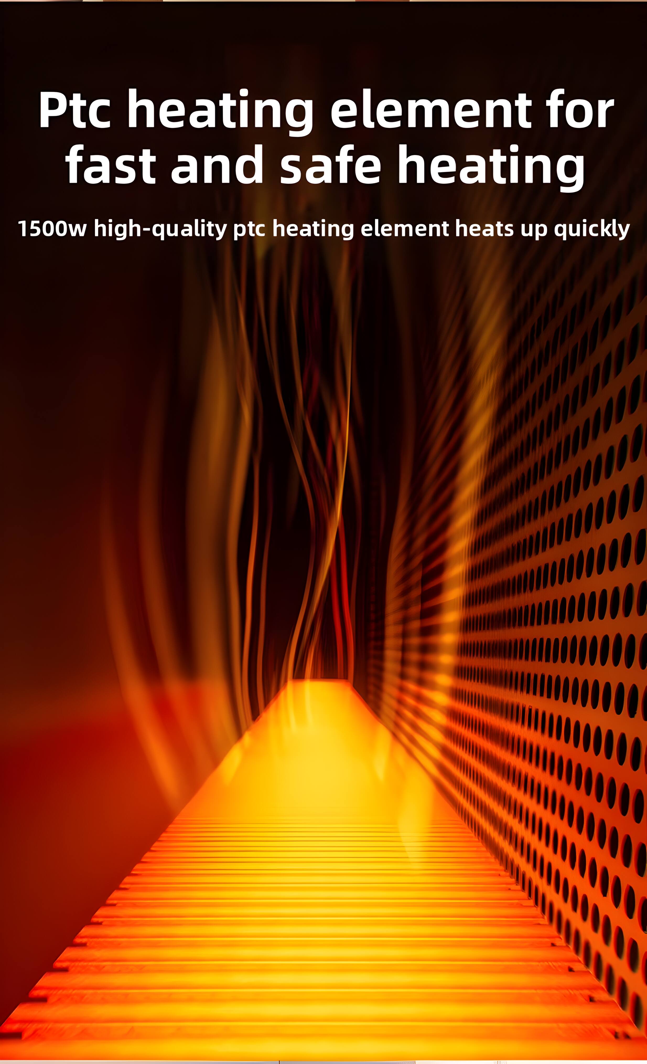 Ptc heating element for fast and safe heating  
1500w high-quality ptc heating element heats up quickly
