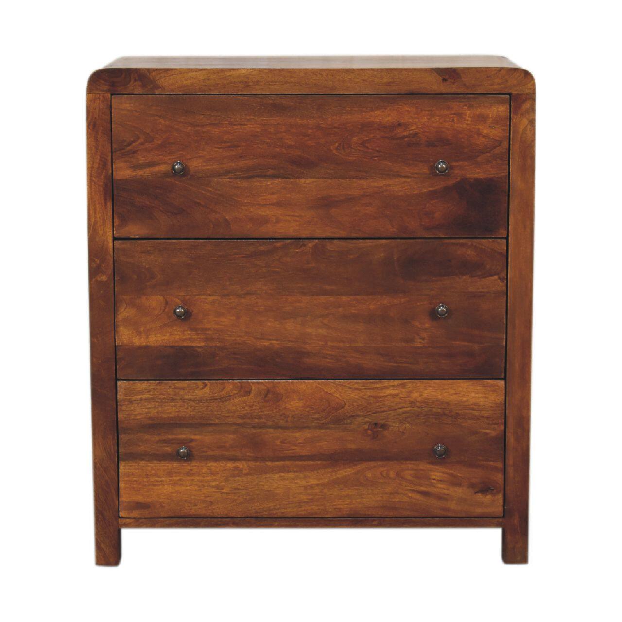 Angle. Artisan Furniture - Artisan Furniture Solid Wood Aspen Chest, 3 Drawers, Brown - Brown.