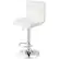 Alt View 7. Costway - Adjustable Armless Bar Stool Swivel Kitchen Counter Bar Chair PU Leather White Mid Back - White.