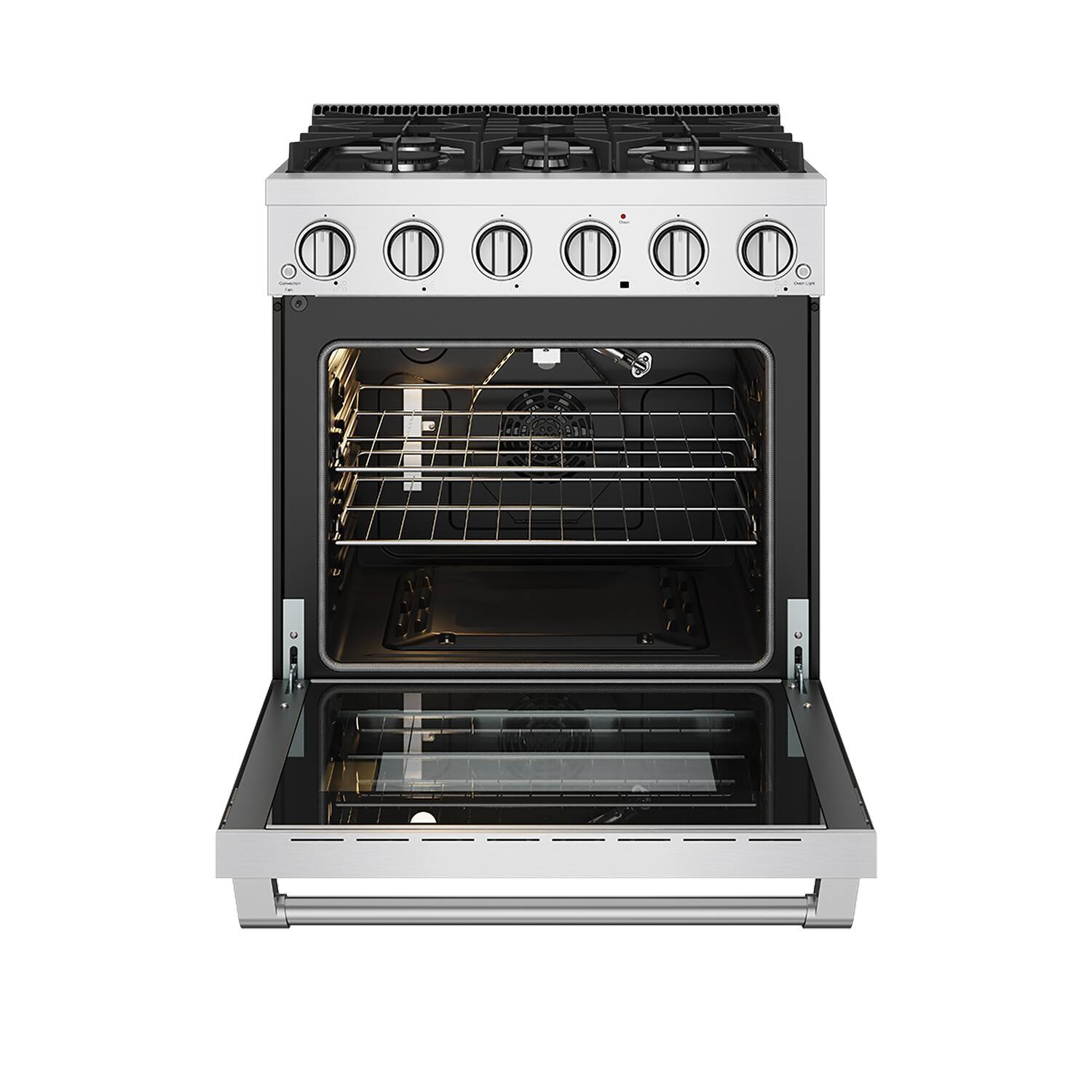 Alt View 1. Thor Kitchen - 30 in. Wide 5 Burner 5.0 Cu Ft. Professional Freestanding Liquid Propane Gas Range - Stainless Steel.