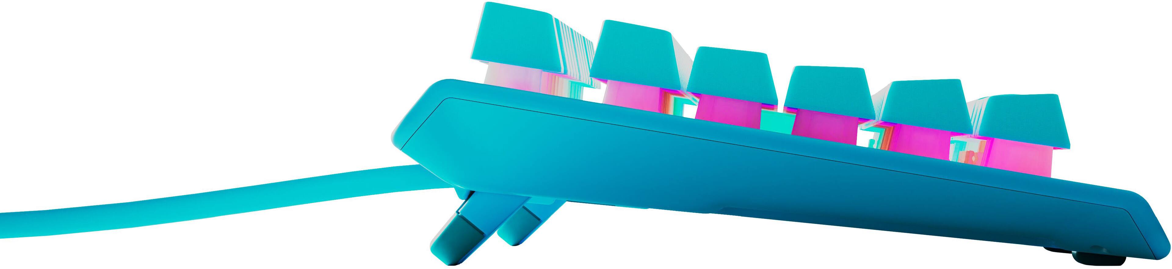 Alt View 4. SteelSeries - Apex 3 TKL Wired Membrane Whisper Quiet Switch Gaming Keyboard 8 zone RGB Backlighting - Aqua.