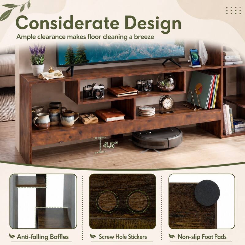 Considerate Design  
Ample clearance makes floor cleaning a breeze

041313

I 4.5"  
Hose

Anti-falling Baffles  
Screw Hole Stickers  
Non-slip Foot Pads