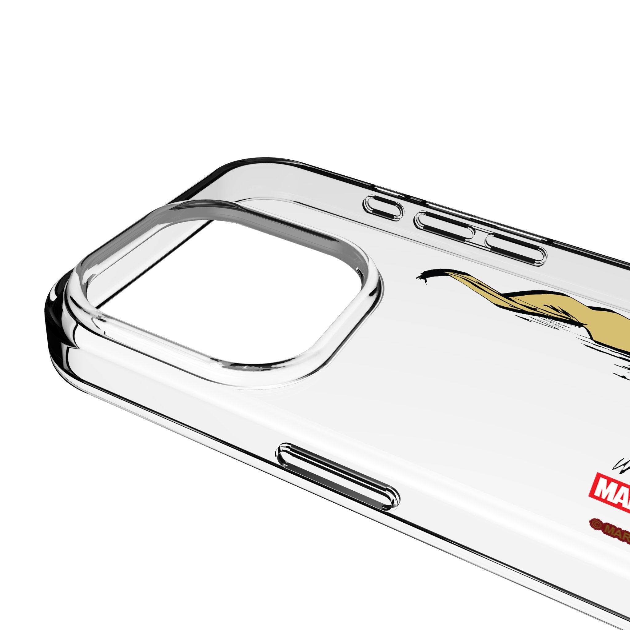 Left. Keyscaper - Marvel Badge Clear Phone Case - Apple iPhone 13 Mini - Ladypool.