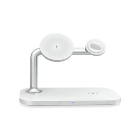 RISOKEYS - 3-in-1 Magnetic Wireless Charger - Phone Stand Compatible with Apple iPhone 12/13 Wireless Chargers - White