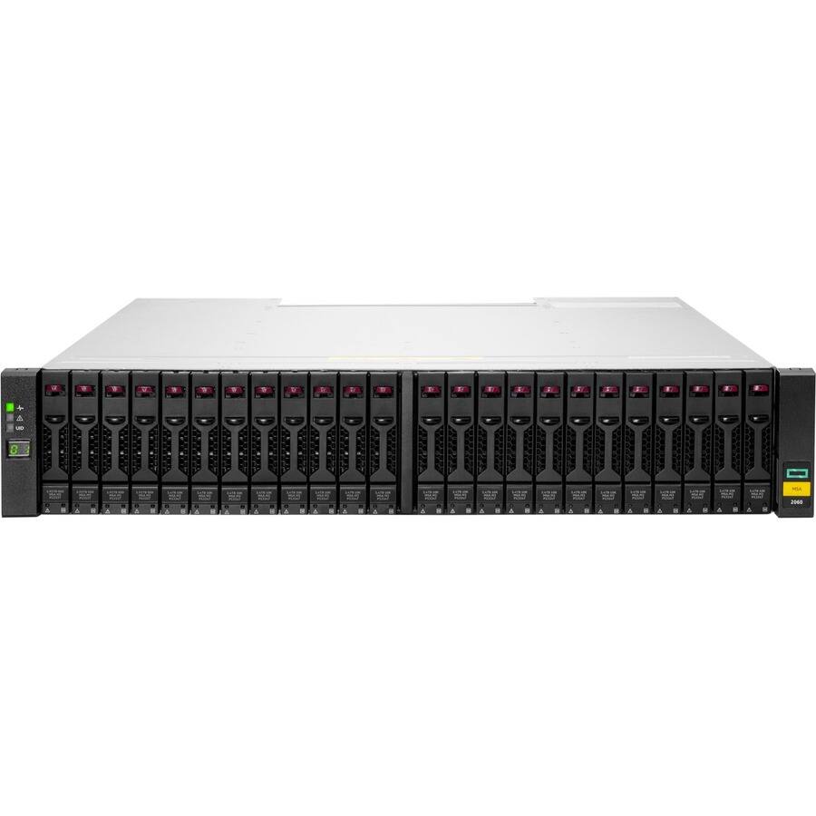 Alt View 2. HP - HPE MSA 2060 10GbE iSCSI SFF Storage - 24 x HDD Supported - 0 x HDD Installed - 24 x SSD Supported - 0 x SSD Installed - Black.