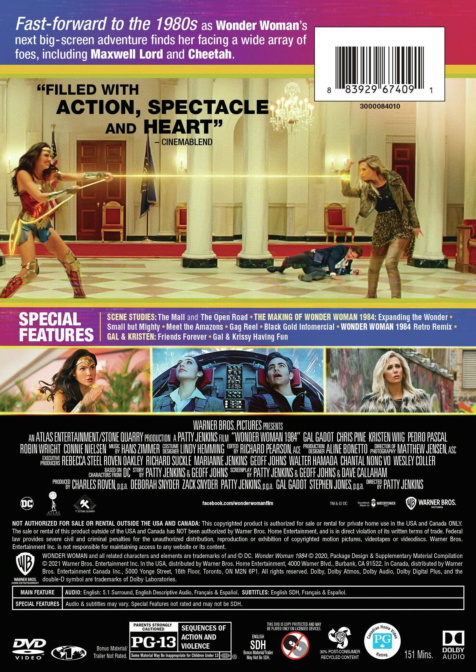 Back. Wonder Woman 1984 (Special Edition) [DVD].