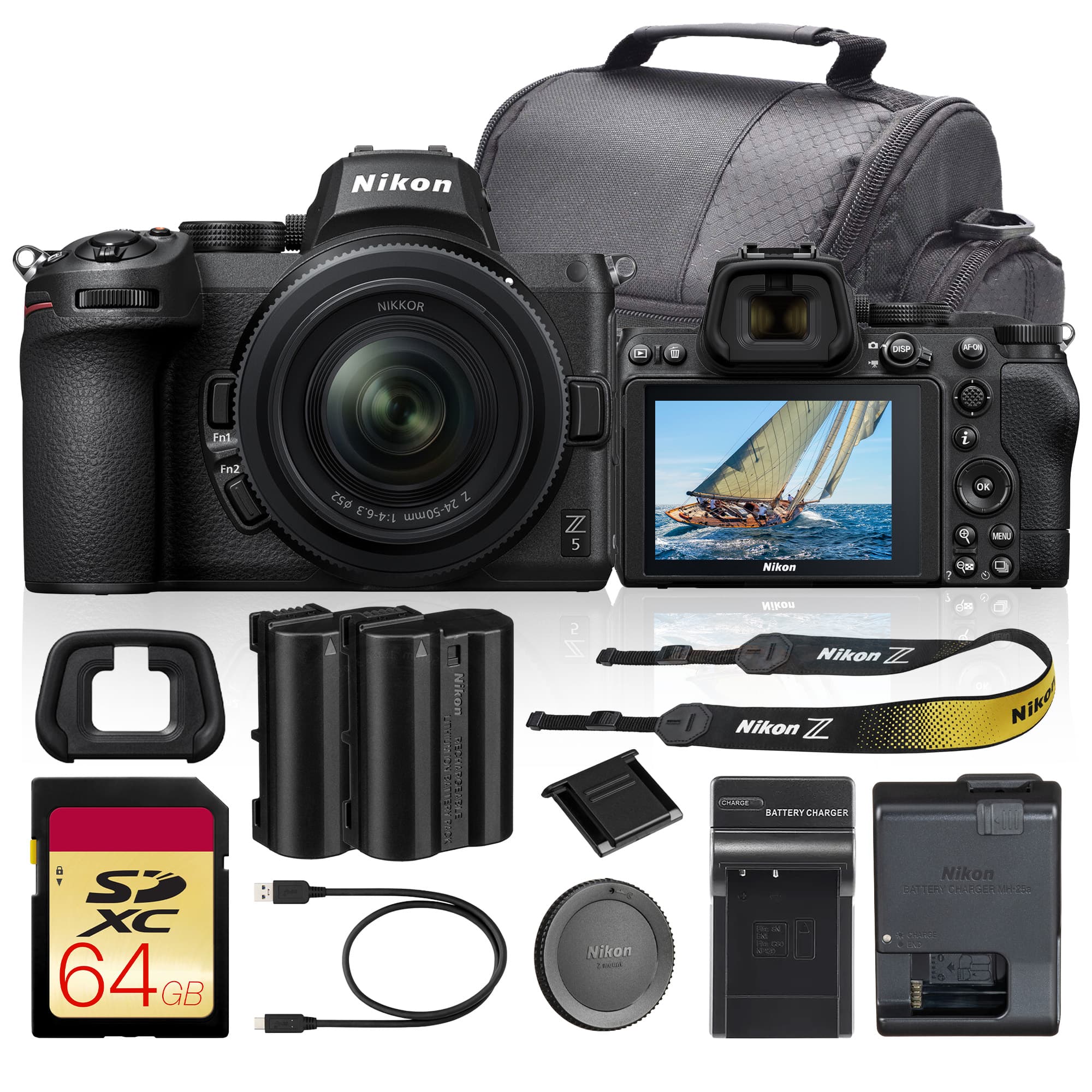 Nikon - Z5 Mirrorless Camera with NIKKOR Z 24-50mm f/4-6.3 Lens (14pc Bundle) price history on PriceWatchPro