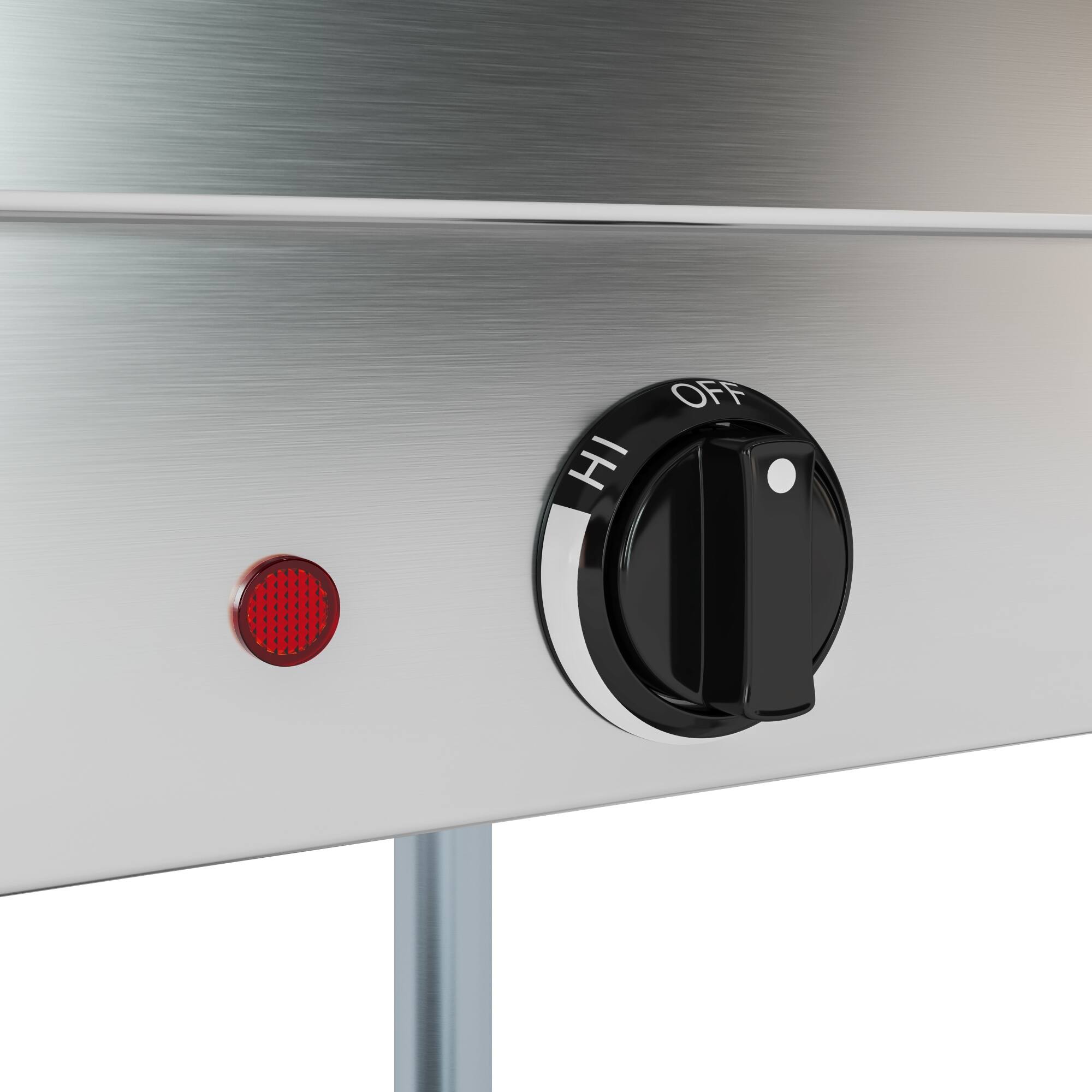 Alt View 3. Koolmore - Four Pan Open Well Electric Steam Table with Undershelf, KM-OWS-4. - Silver.