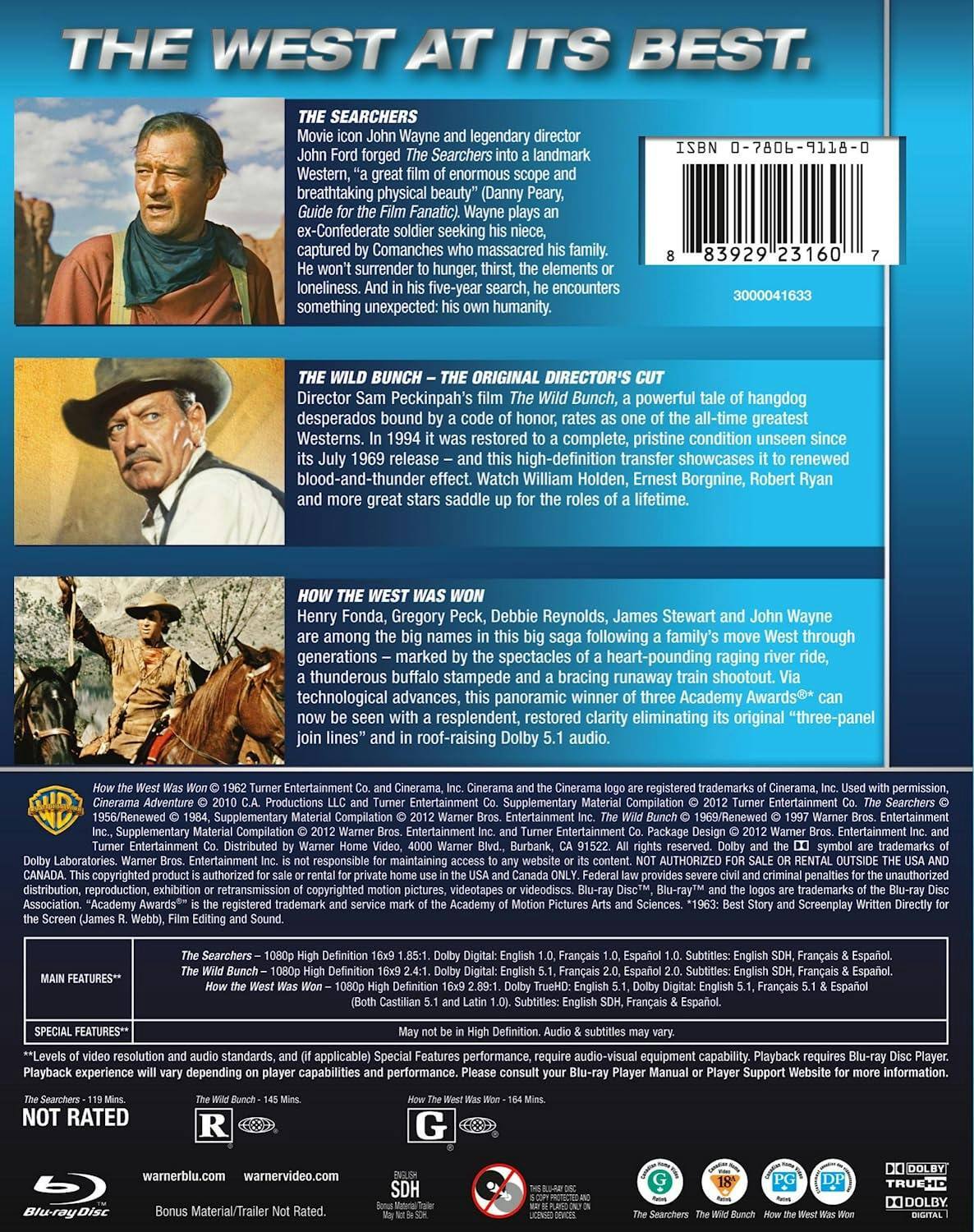 Angle. The Searchers/The Wild Bunch/How the West Was Won (Box Set) [Blu-ray].