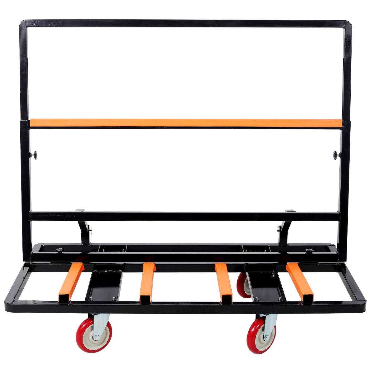 Alt View 3. Ropilly - Ropilly Folding Drywall Cart, 2200 lb Utility Dolly with Swivel Casters, Steel Panel Moving Cart - Black.