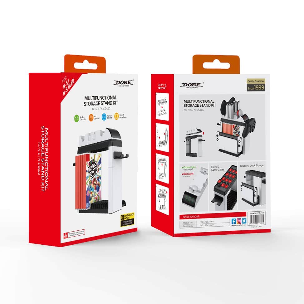 Dobe TNS 2113 Switch Games Organizer Holder and Charging Dock for