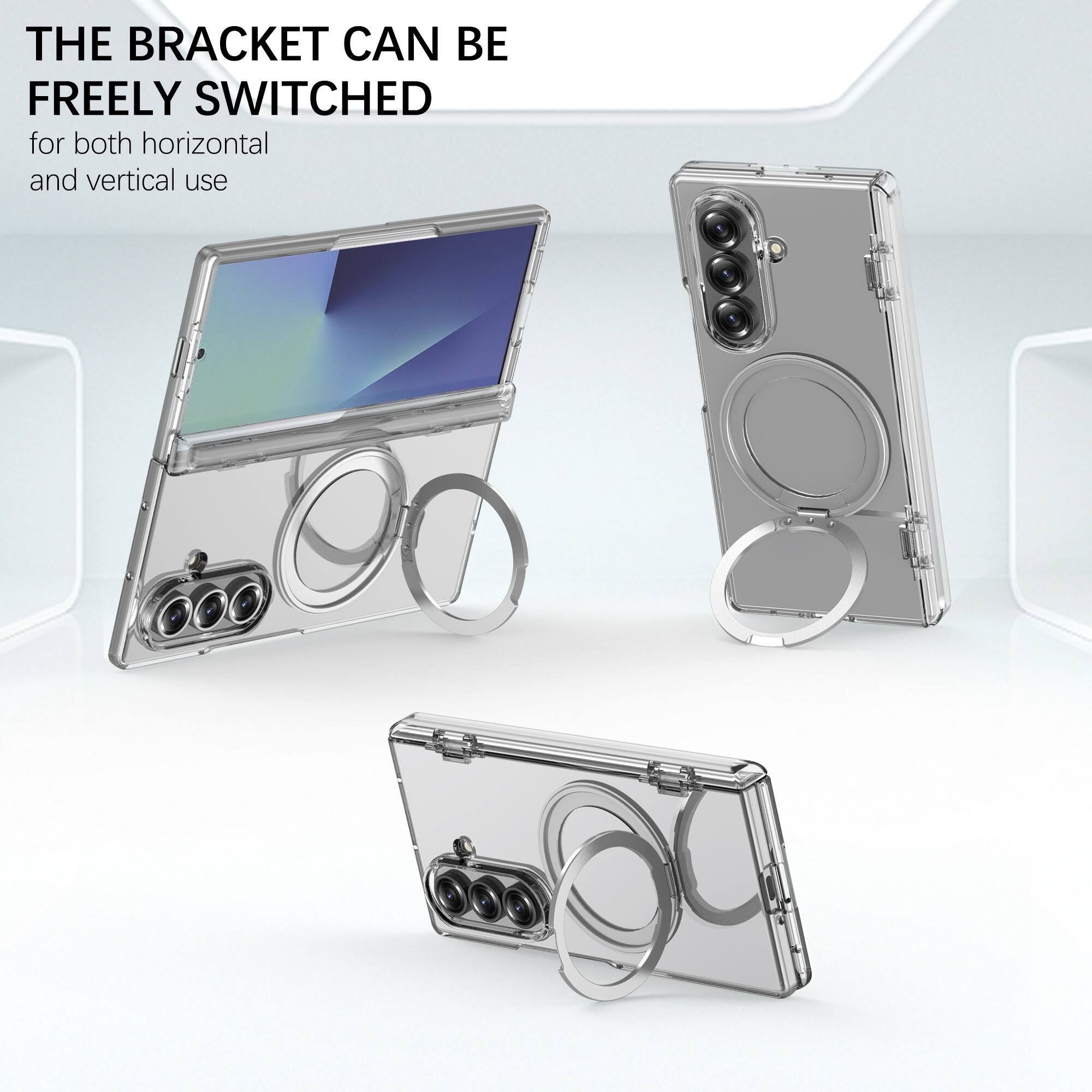 THE BRACKET CAN BE FREELY SWITCHED  
for both horizontal and vertical use