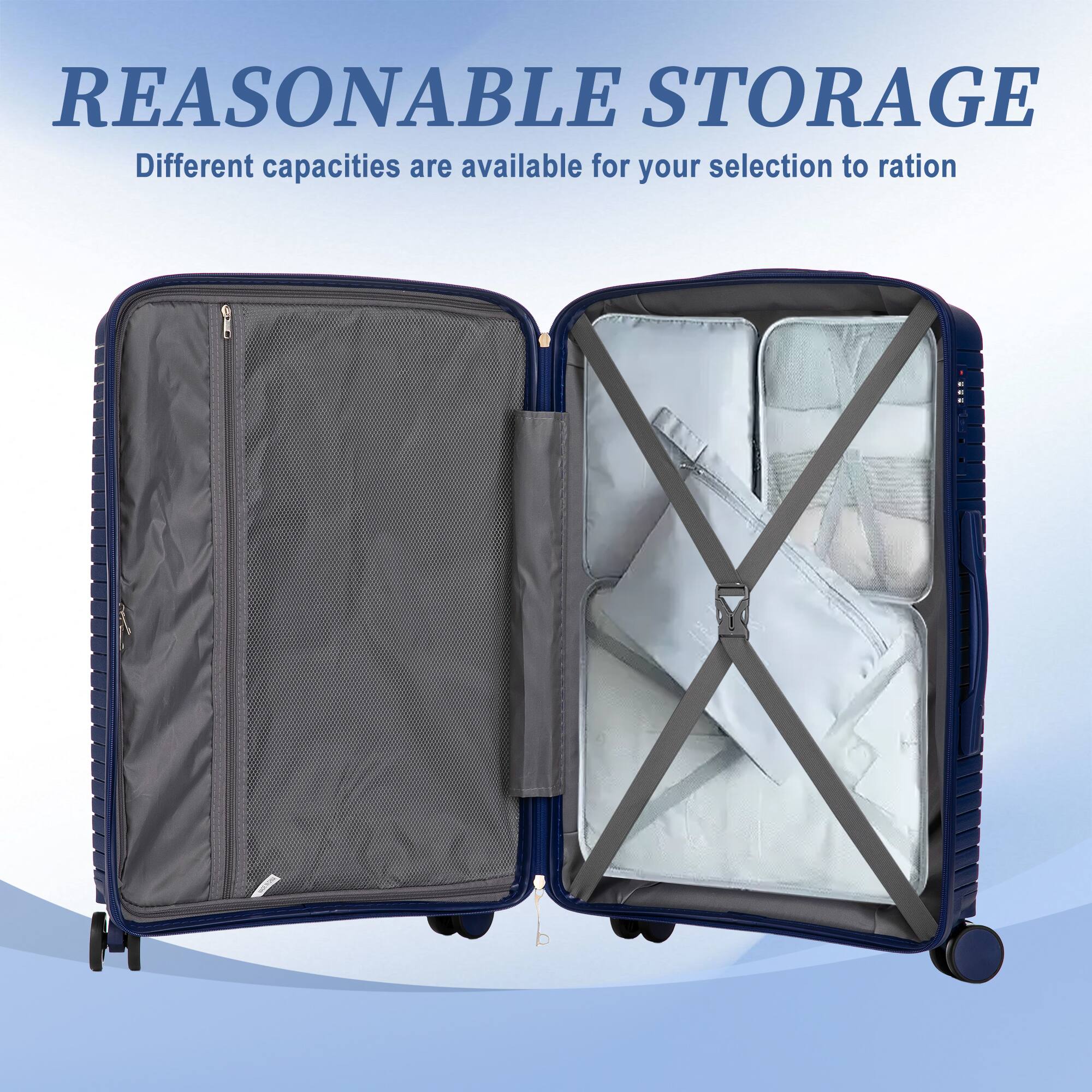 REASONABLE STORAGE  
Different capacities are available for your selection to ration