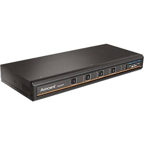 Alt View 1. Vertiv - SwitchView Desktop KVM 4 Port Single Head Universal Connector TAA Compliant - Black.