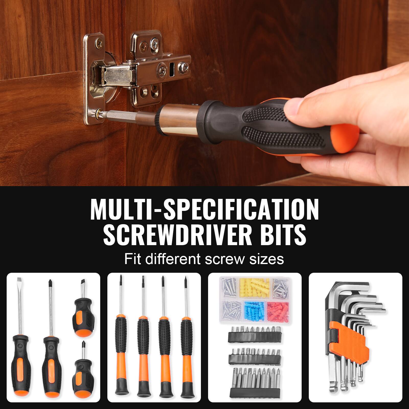 MULTI-SPECIFICATION SCREWDRIVER BITS  
Fit different screw sizes