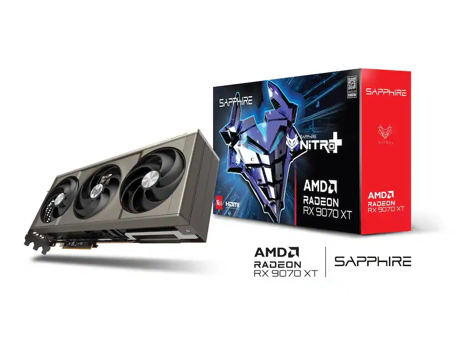 8070 Graphics Card Sapphire NITRO+ Radeon RX 9070 XT 16GB GDDR6 PCI Express 5.0 x16 ATX ...