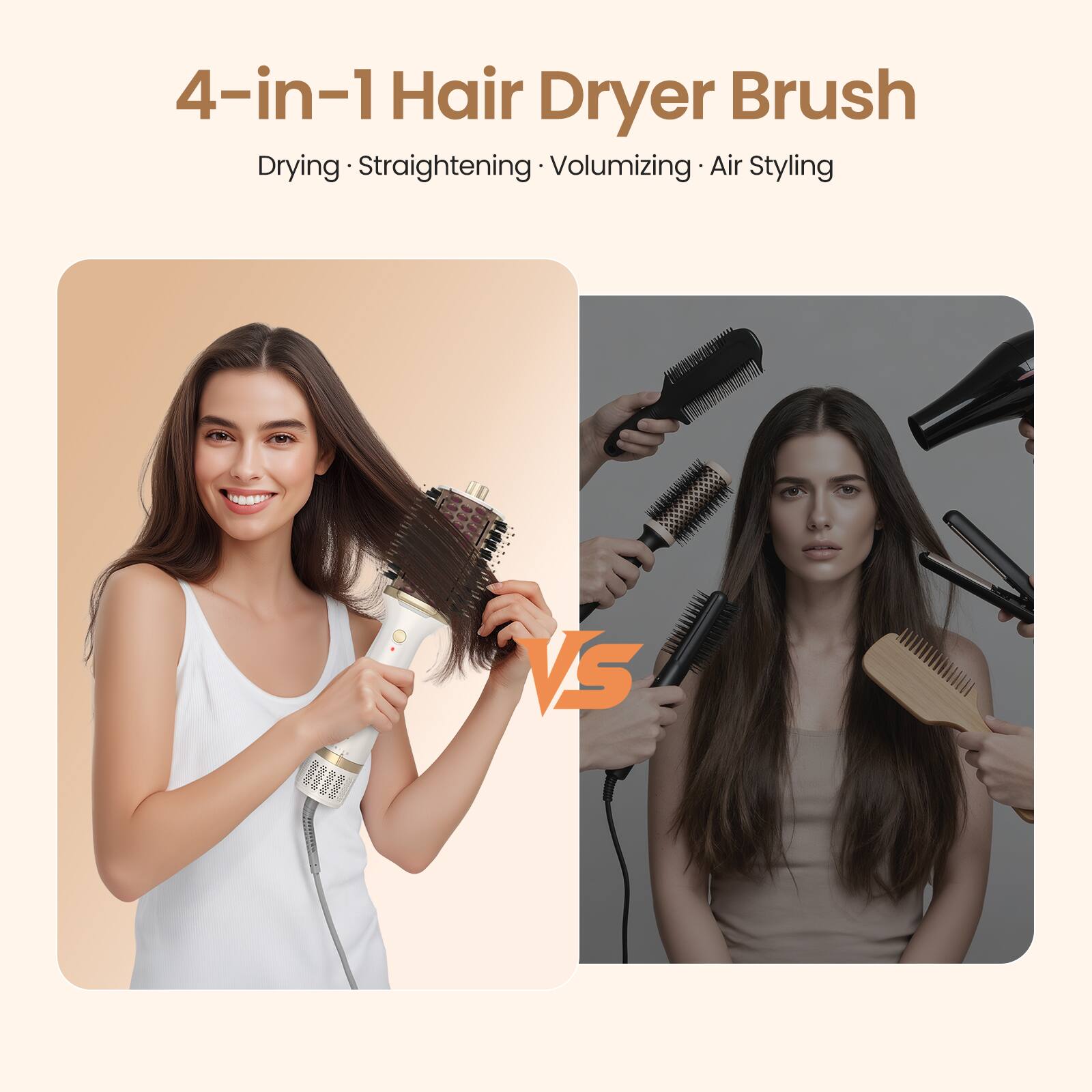 4-in-1 Hair Dryer Brush

Drying • Straightening • Volumizing • Air Styling