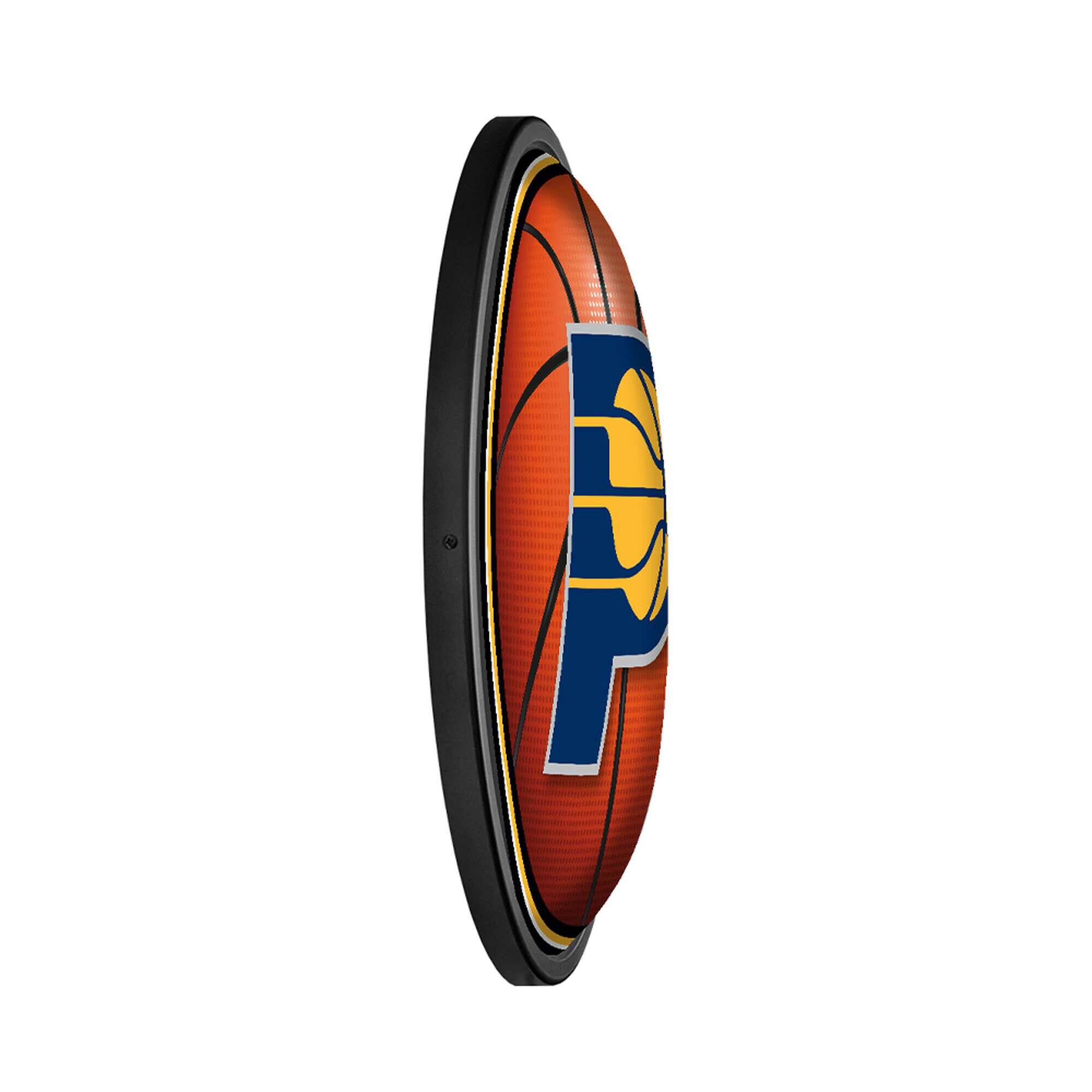 Alt View 2. The Fan-Brand - Indiana Pacers 18'' Round Slimline Illuminated Wall Sign - Multicolor.