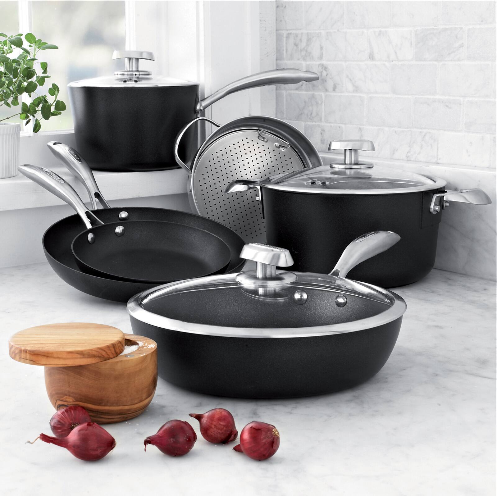 Alt View 3. Scanpan - Pro IQ 2 Piece 9" and 11" Fry Pan Set - Black.