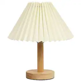 Cluzine - Ruffled Lacquer LED Desk Night Light, Nordic INS Stylish Decorative Table Lamp for Bedroom Bedside Homestay Girls Dorm